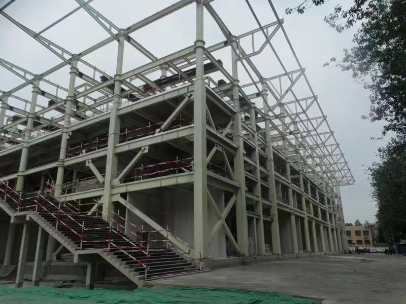 Construction progress of integral frame and structure.jpg